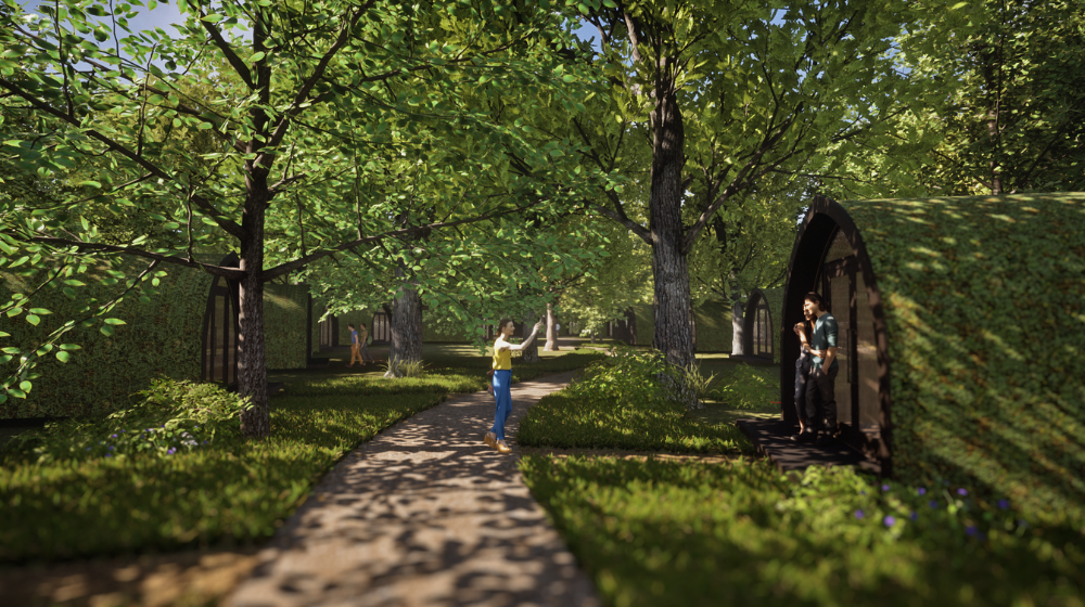AvantGlamp at NEC Forest Pathway and Glamping Pods