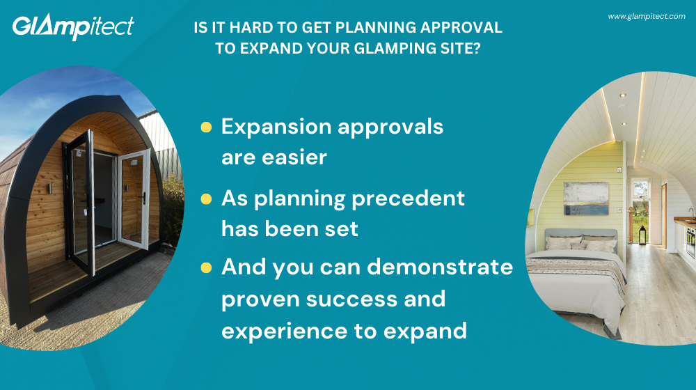 Is it hard to get planning approval to expand your glamping site