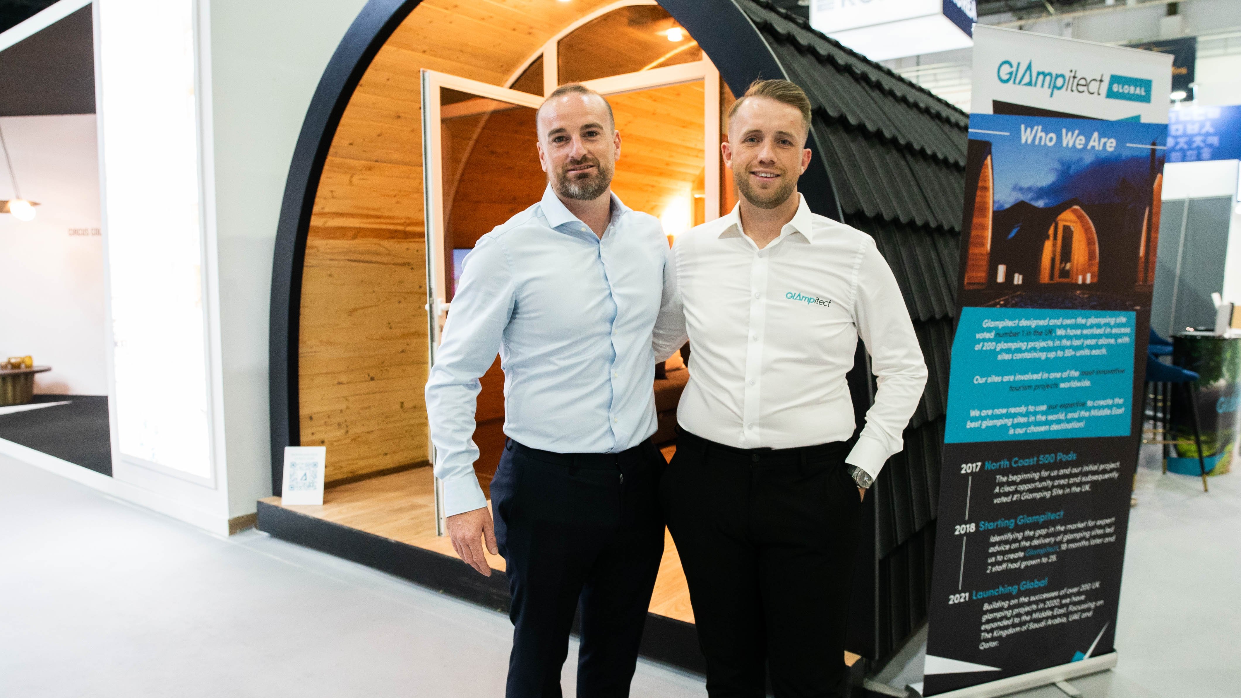 glampitect CEO and COO at hotel show dubai