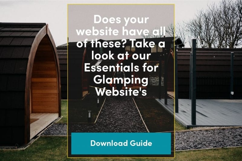 glamping website direct booking downloadable cta