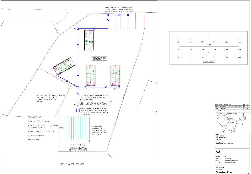 Image of Drainage layout essential for glampin site planning permission