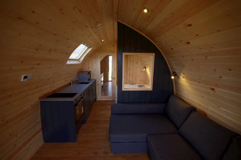 Inside view of Glampitect Glamping Pod Design. Starting a glamping business