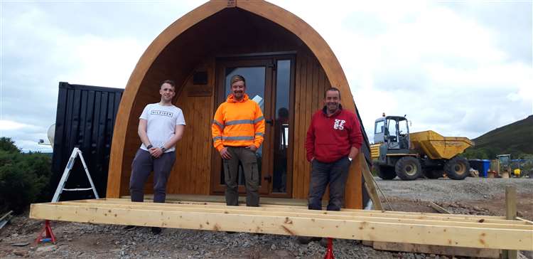 Glamping Pods Site under construction