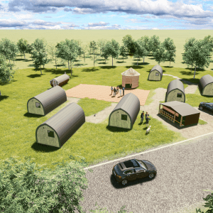 Glampitect Visual Glamping Pods Site Design