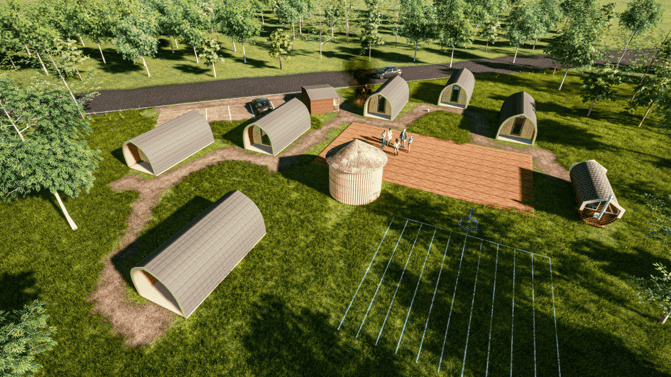 Visual Glamping Pods Site Design. Starting a glamping business