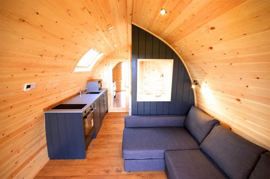 Example of what it's like inside Glamping pod