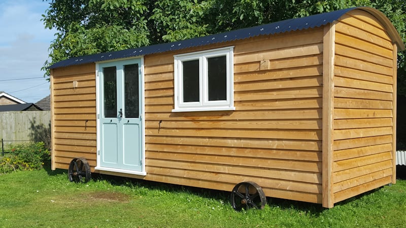 glamping after COVID-19 Black Sheep Shepherd Hut