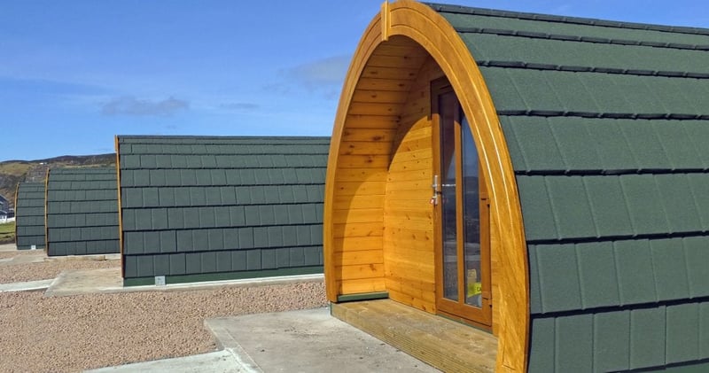 Modern hut style Glamping Pods