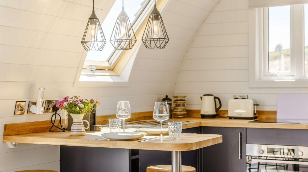 Luxury Glamping Pod Dining Area