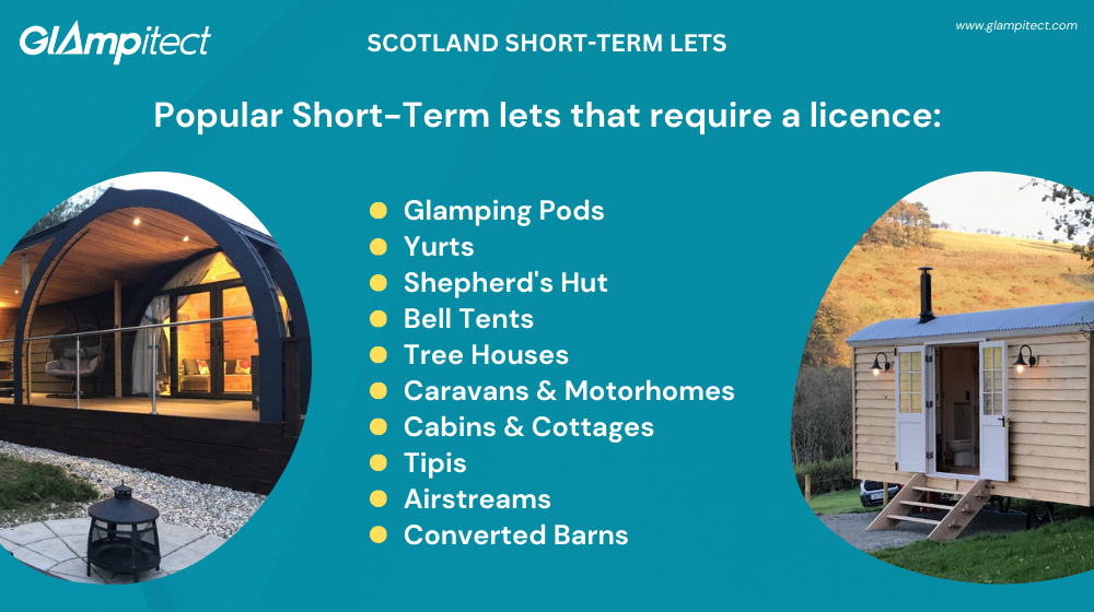 Popular Short-Term lets that require a licence glamping pods