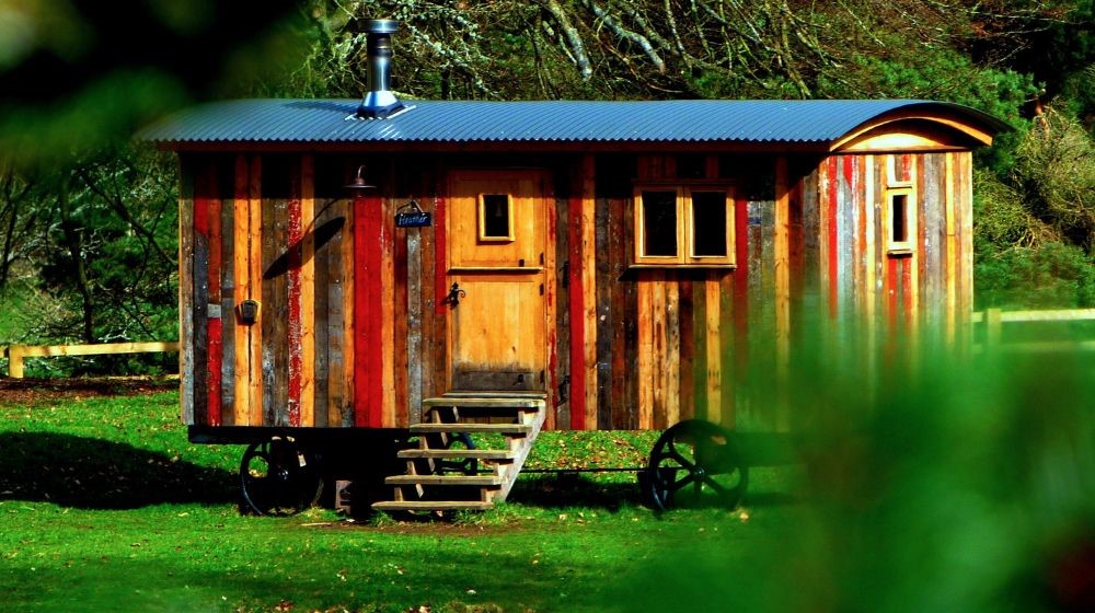 wooden shepherds hut