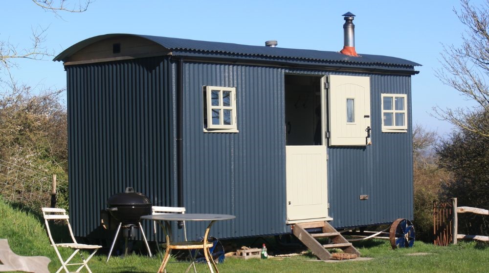 corrugated metal shepherds hut 